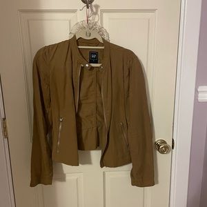 Cropped motorcycle jacket from GAP.